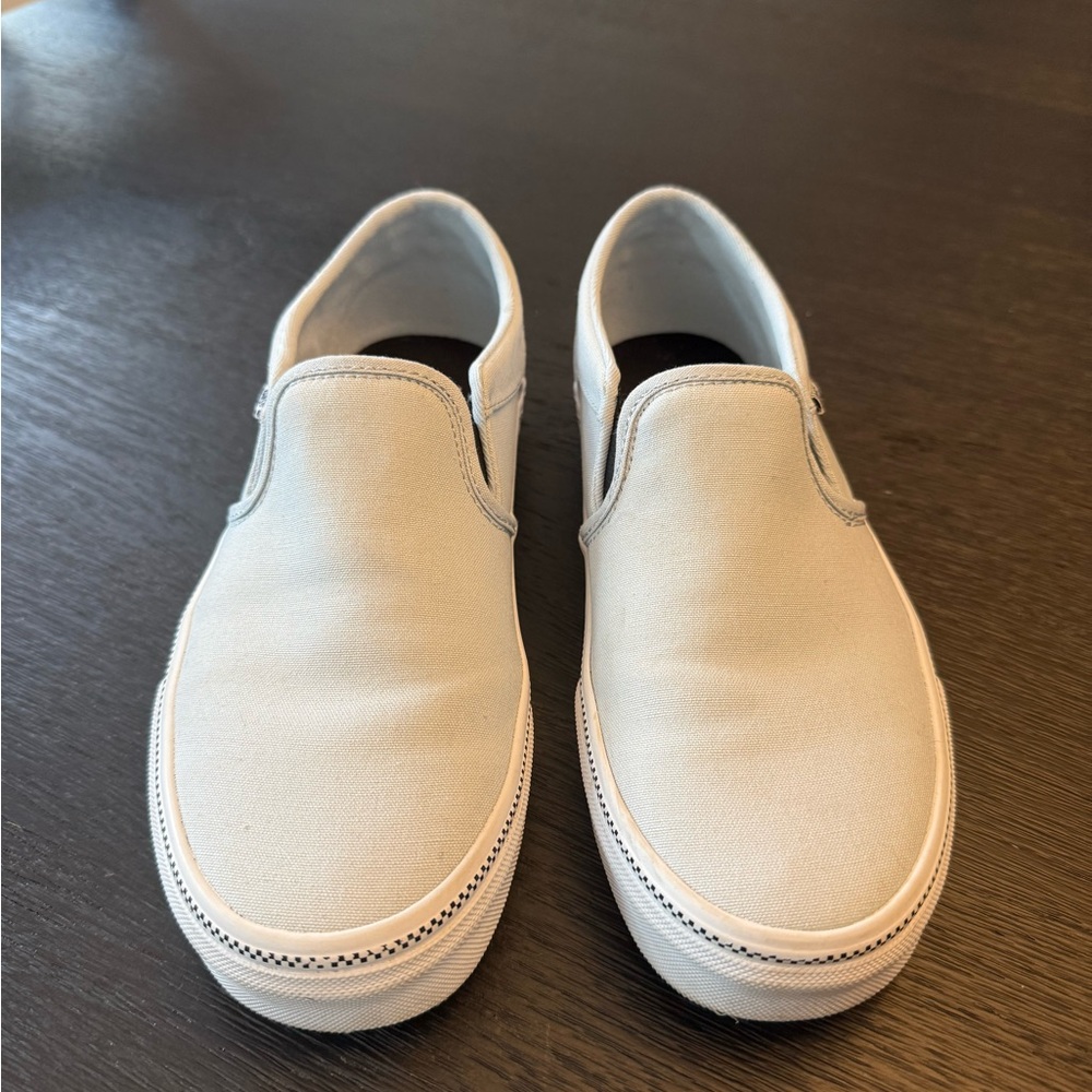 Vans classic slip on (lt blue with mini checkerboard)